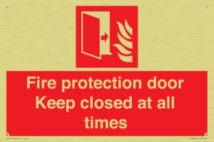 Fire protection door Keep closed at all times